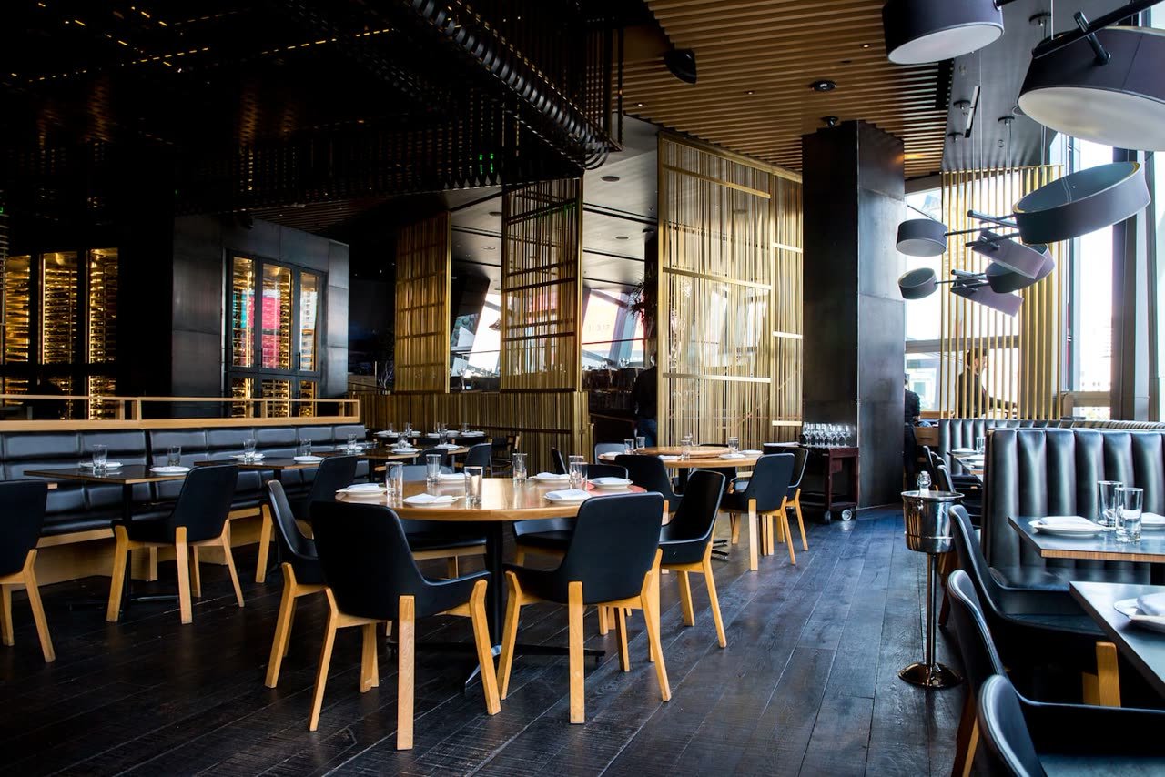 Dining room of a finished restaurant