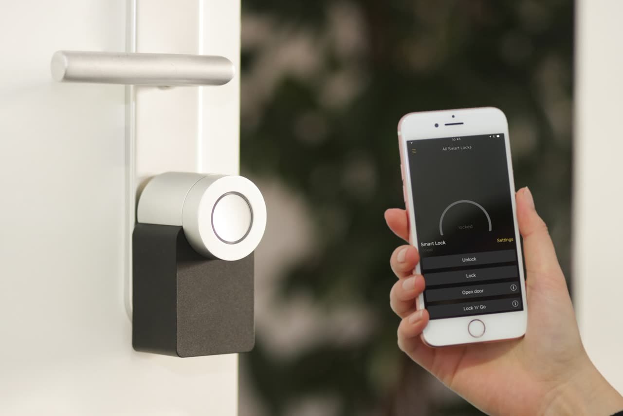 Smart lock operated from a handset