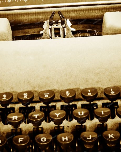 Close-up of the platen and keys of an old manual typewriter, of the kind the family business repaired from 1966